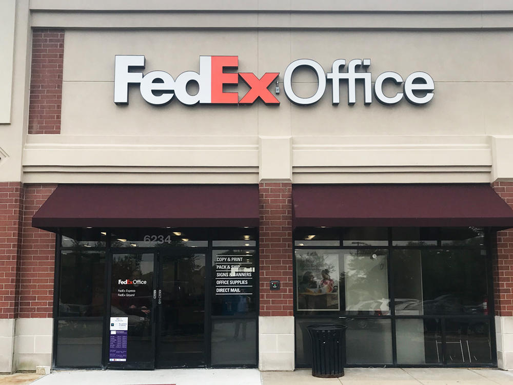 Exterior photo of FedEx Office location at 6234 Mulford Village Dr\t Print quickly and easily in the self-service area at the FedEx Office location 6234 Mulford Village Dr from email, USB, or the cloud\t FedEx Office Print & Go near 6234 Mulford Village Dr\t Shipping boxes and packing services available at FedEx Office 6234 Mulford Village Dr\t Get banners, signs, posters and prints at FedEx Office 6234 Mulford Village Dr\t Full service printing and packing at FedEx Office 6234 Mulford Village Dr\t Drop off FedEx packages near 6234 Mulford Village Dr\t FedEx shipping near 6234 Mulford Village Dr