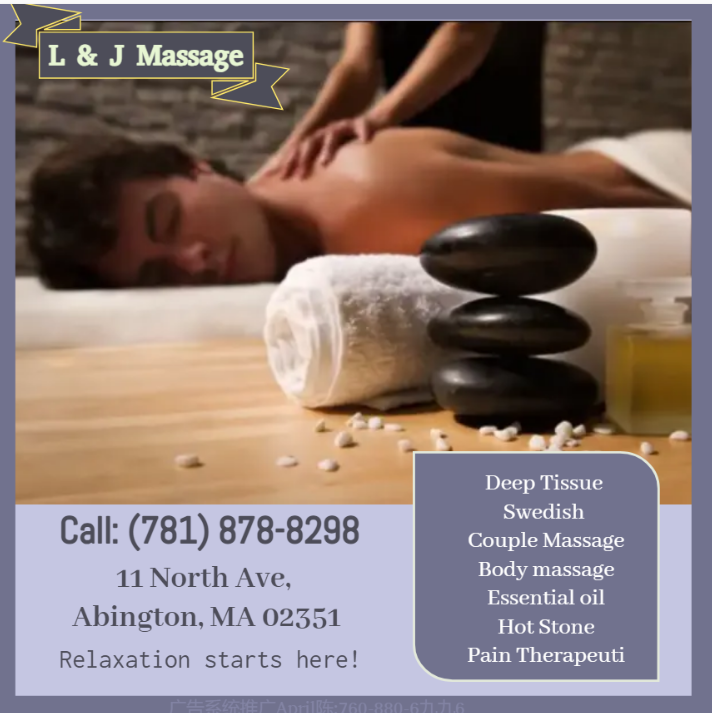 Hot Stone Massage is a speciality massage where smooth, heated stones are used by the therapist 
by  L & J Massage Abington (781)878-8298
