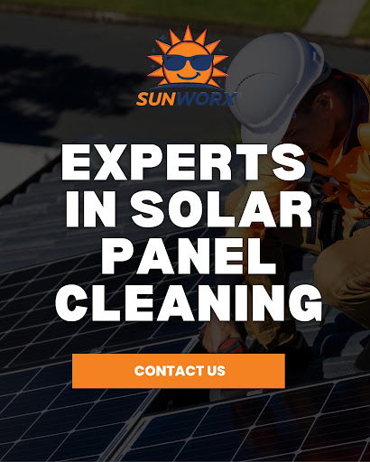 SunWorx Solar Services graphic promoting professional solar panel cleaning for Arizona property owners seeking specialized care for their photovoltaic systems.