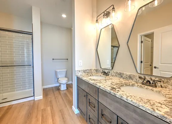 Double Bathroom Vanities*
*In select suites 