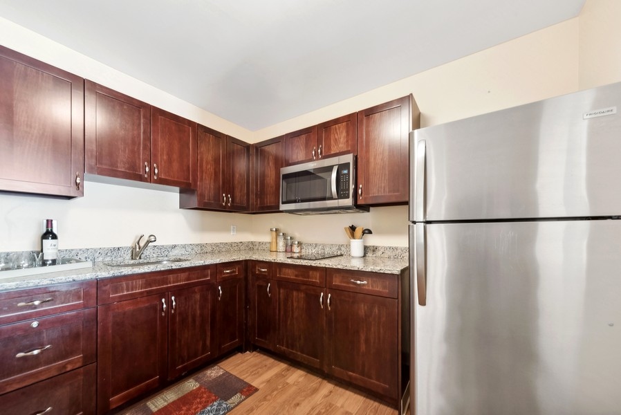 The Gables at Winchester model apartment kitchen