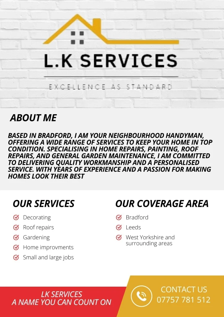 L.K Services Bradford 07757 781512