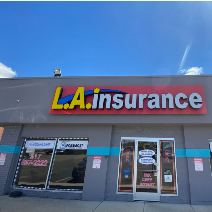Exterior of the L.A. Insurance located at 5031 South Cedar St. in MI