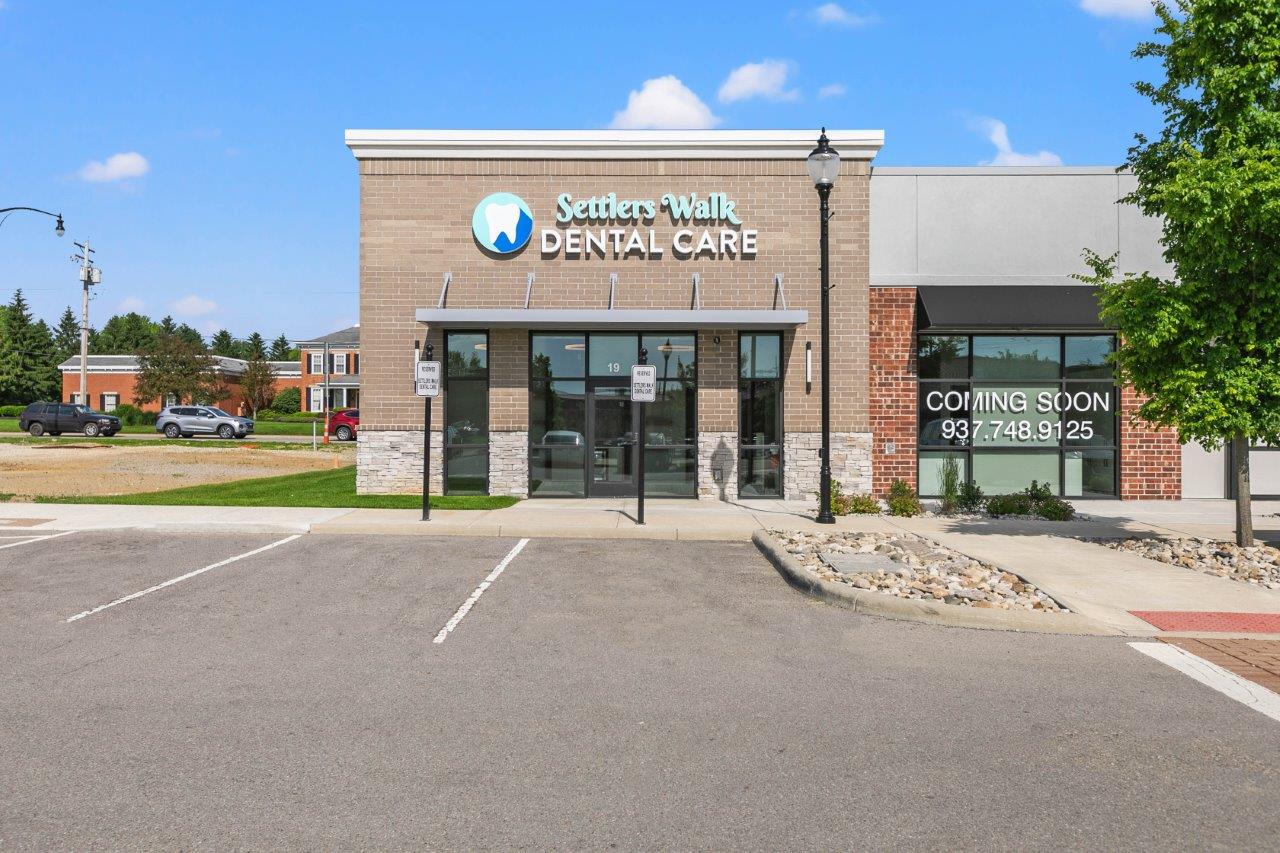 Front of office, Settlers Walk Dental Care. Dentist in Springboro, OH. 