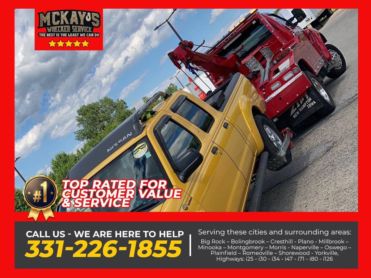 Mckay's Wrecker Service LLC offers the best prices for towing service. Call us at 331-226-1855