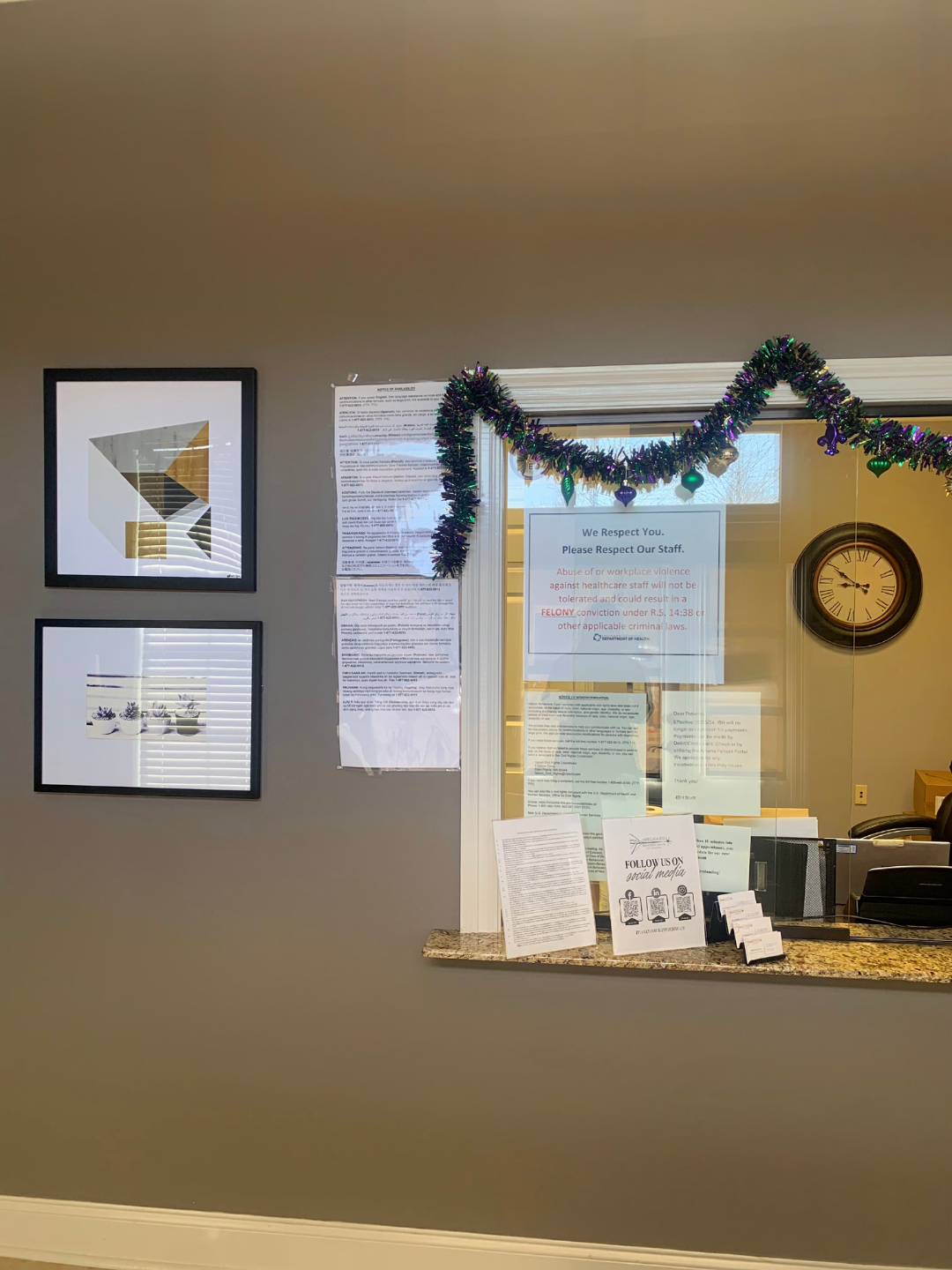 Front desk