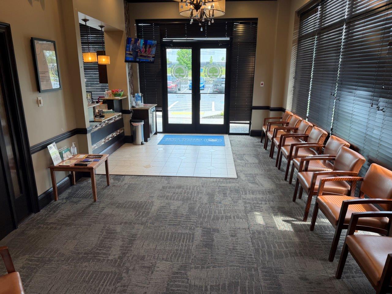 Waiting area, Monocacy Dental Care. Dentist in Frederick, MD. 