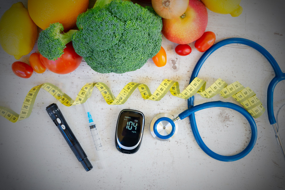 Healthy eating of veggies for a healthy diet to improve diabetes