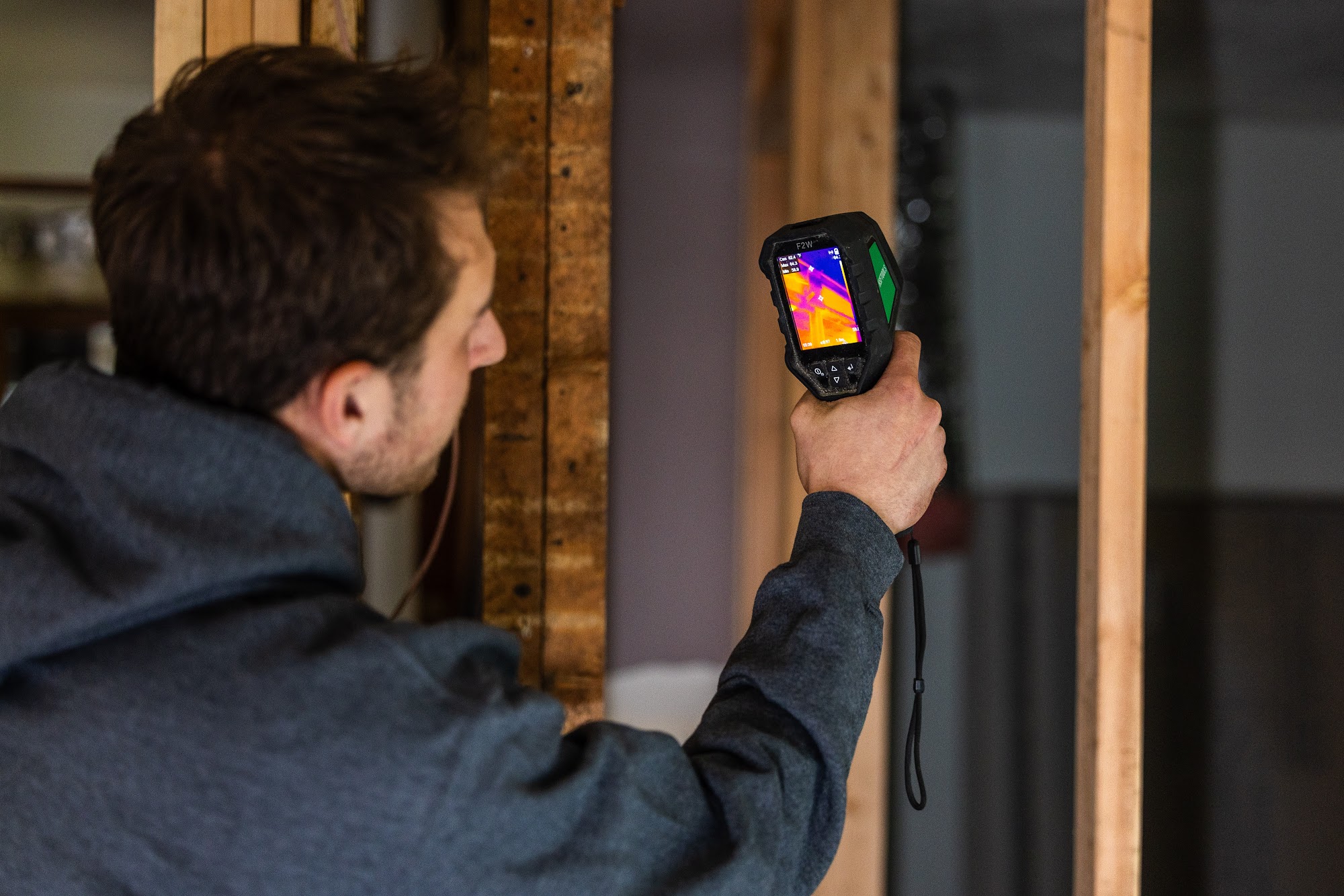 Thermal camera diagnostics during a CT Mold Remediation Specialists mold inspection. 
