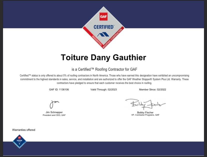 Images Toiture Dany Gauthier