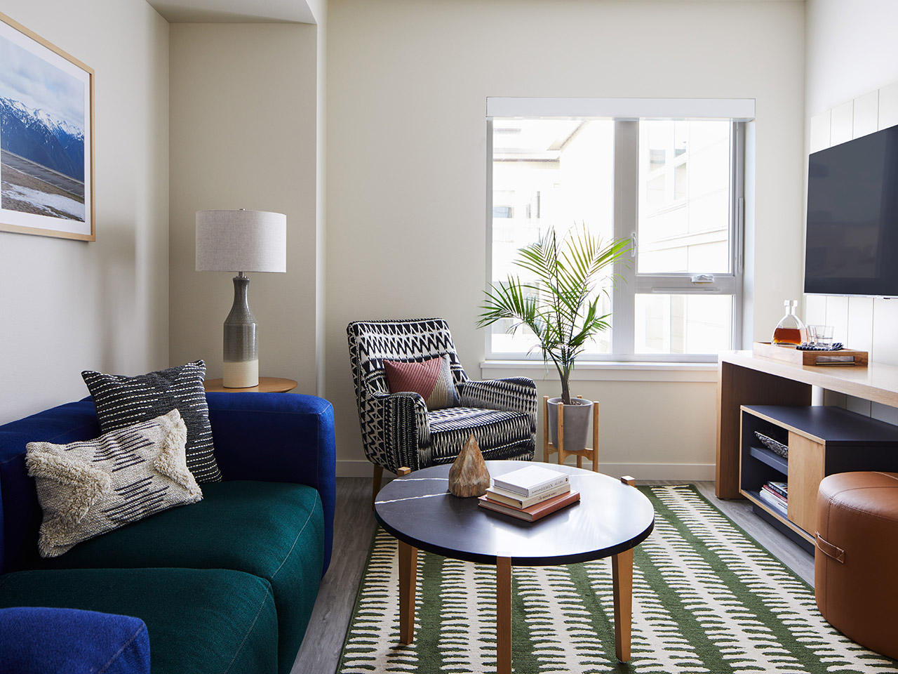 Designer Furnished Living Rooms at Sentral SLU