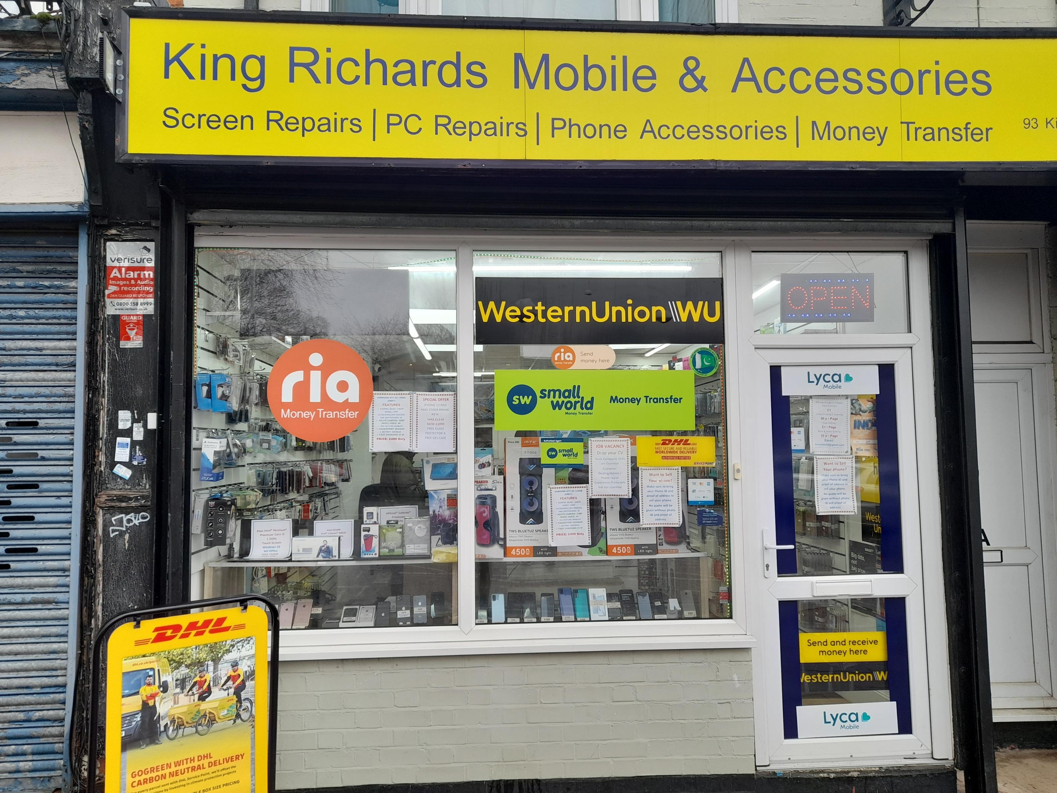 DHL Express Service Point (King Richards Mobile & Accessories Ltd) Leicester 08442 480844
