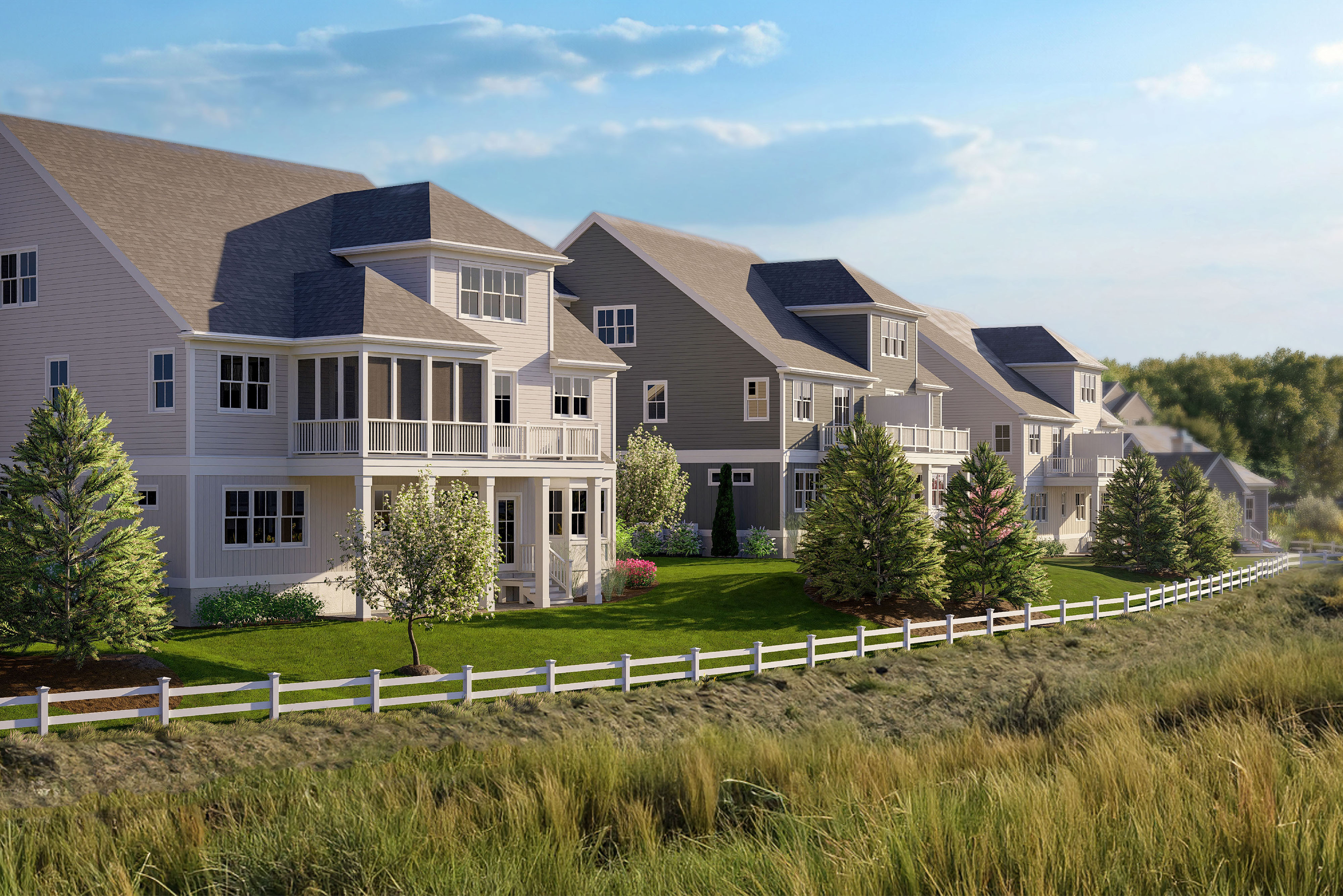 Townhomes, Duplexes, and Single-Level Flats at Alden's Reach.