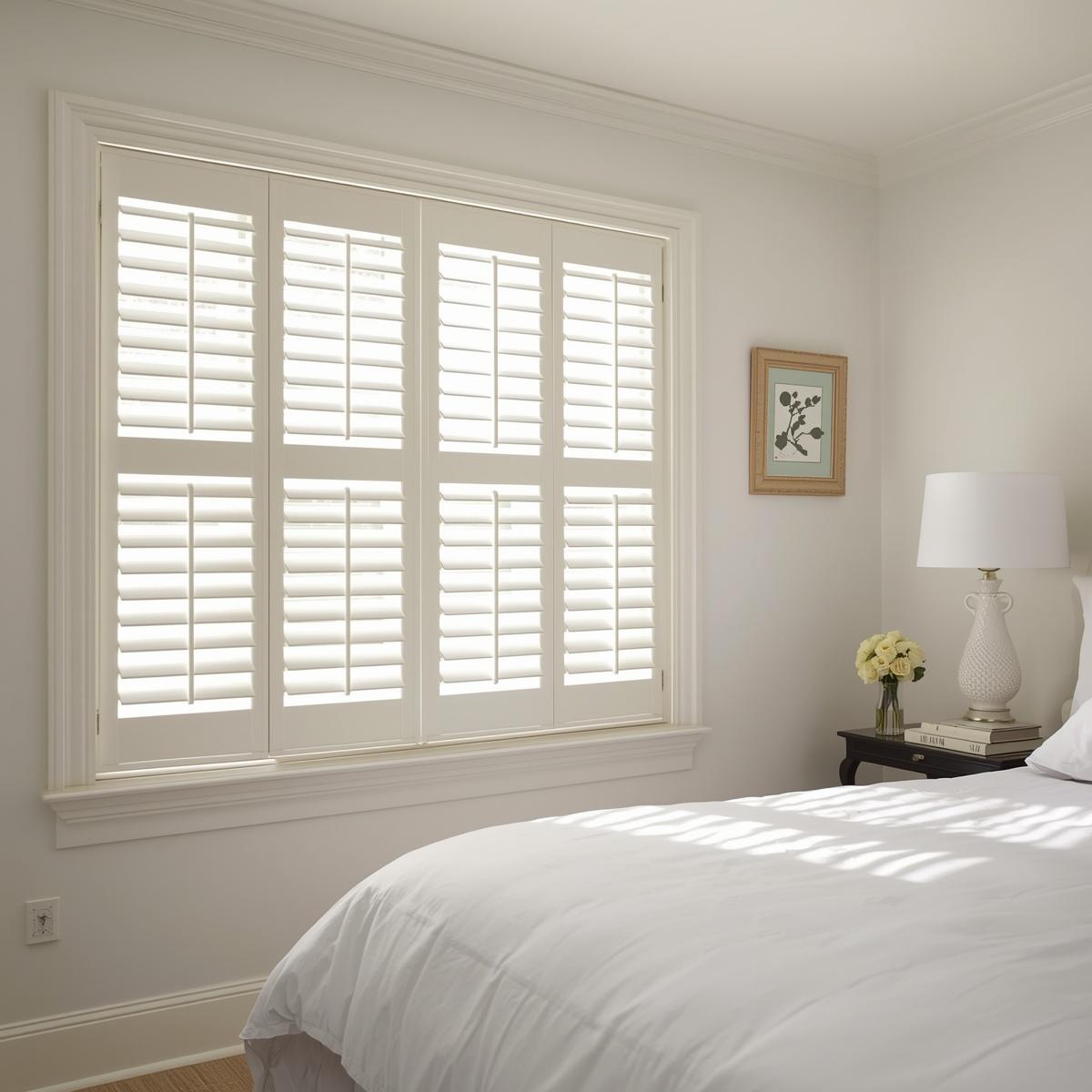 Classic, romantic, and always in style! Plantation shutters add timeless charm to any home with their wide louvers and versatile design. Control light and privacy with a touch of Southern elegance. Explore our custom options and book your free design consultation!