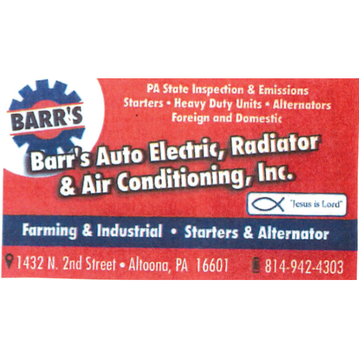 Barr's Auto Electric Radiator & Air Conditioning - Altoona, PA 16601 - (814)942-4303 | ShowMeLocal.com
