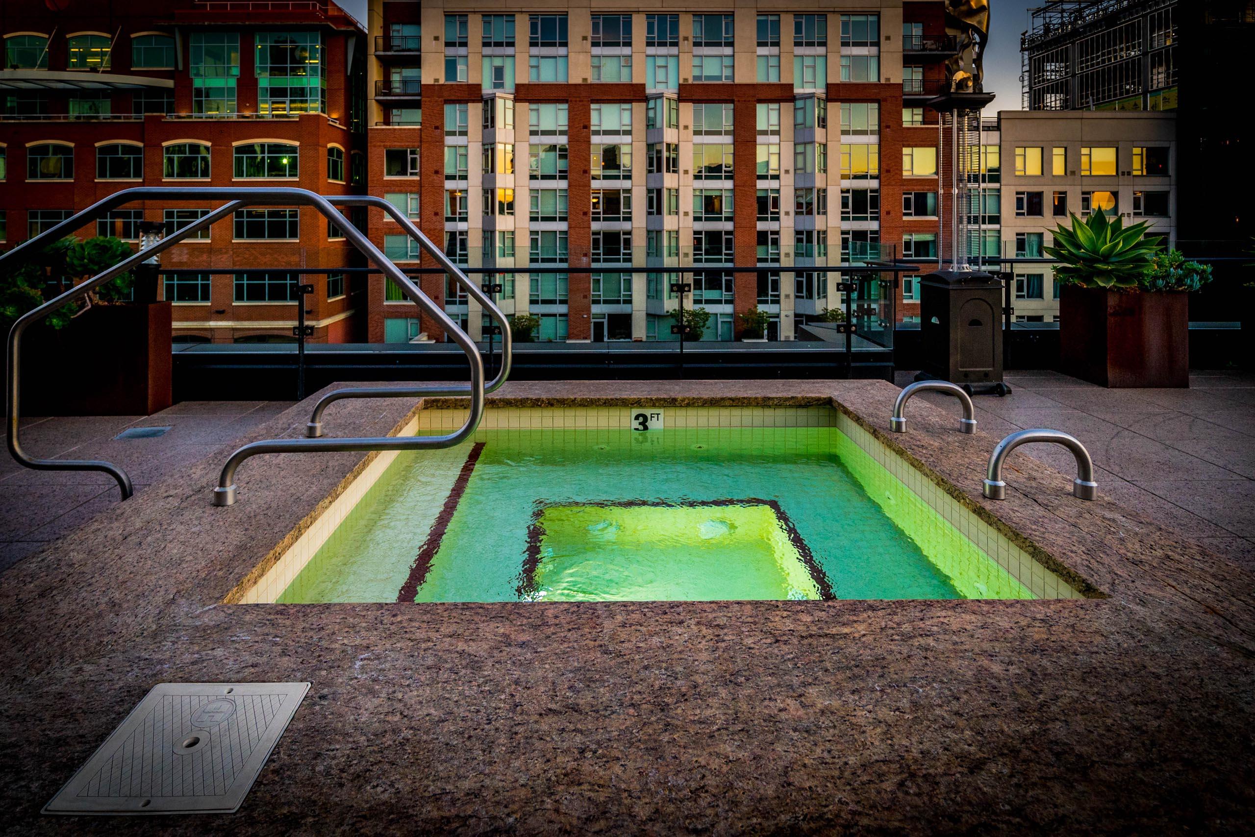 Hot Tub View In Dusk