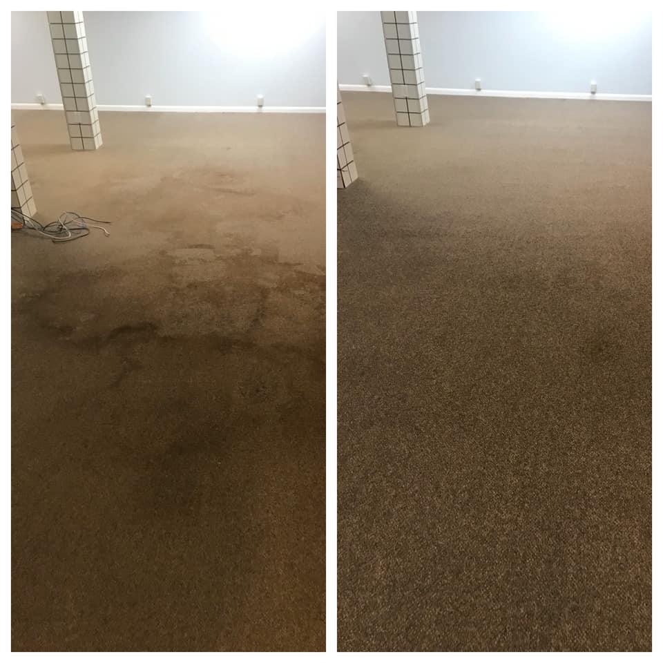 Before and after carpet cleaning in Hickory, NC