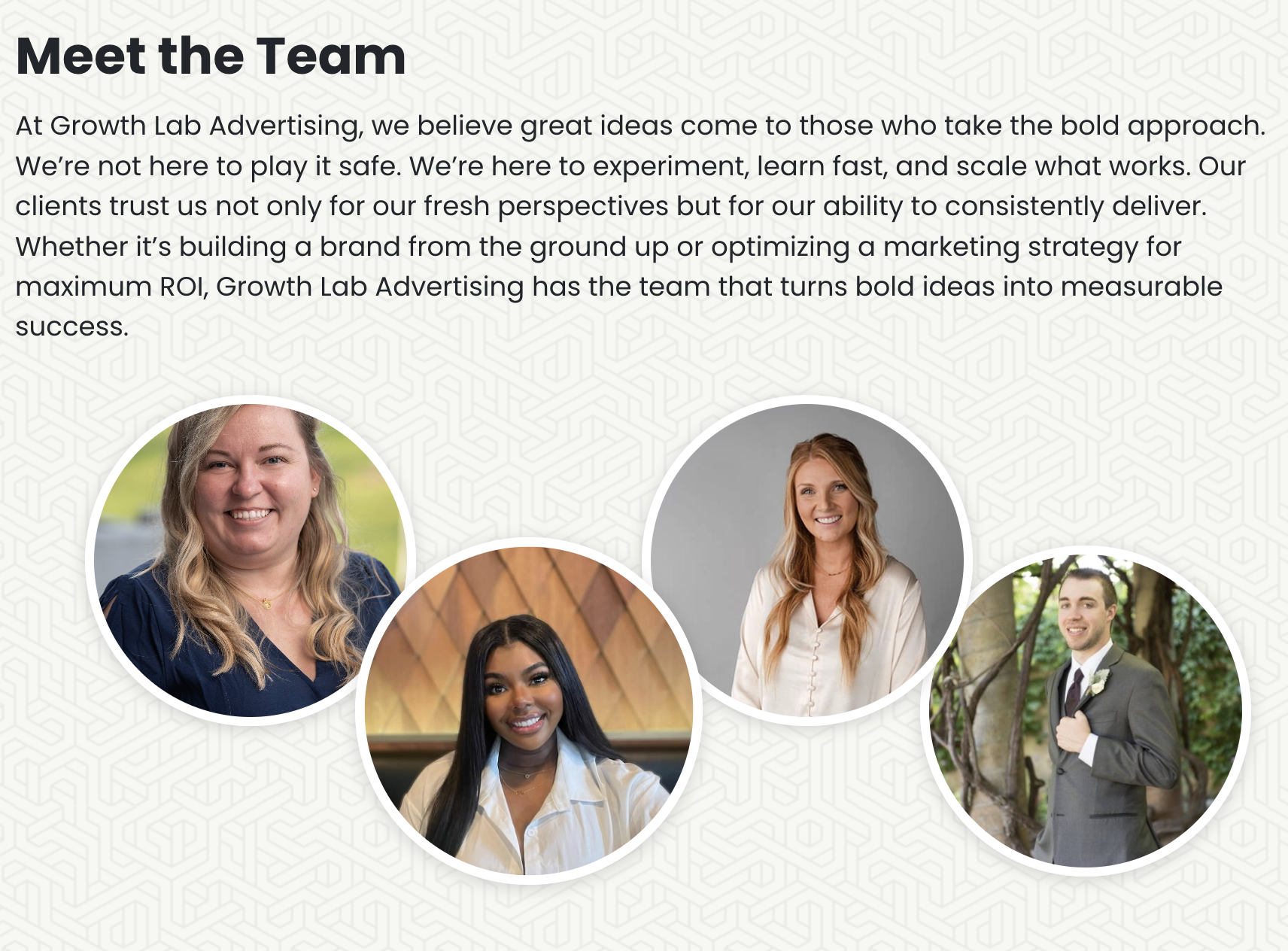 Growth Lab Advertising Meet the Team!