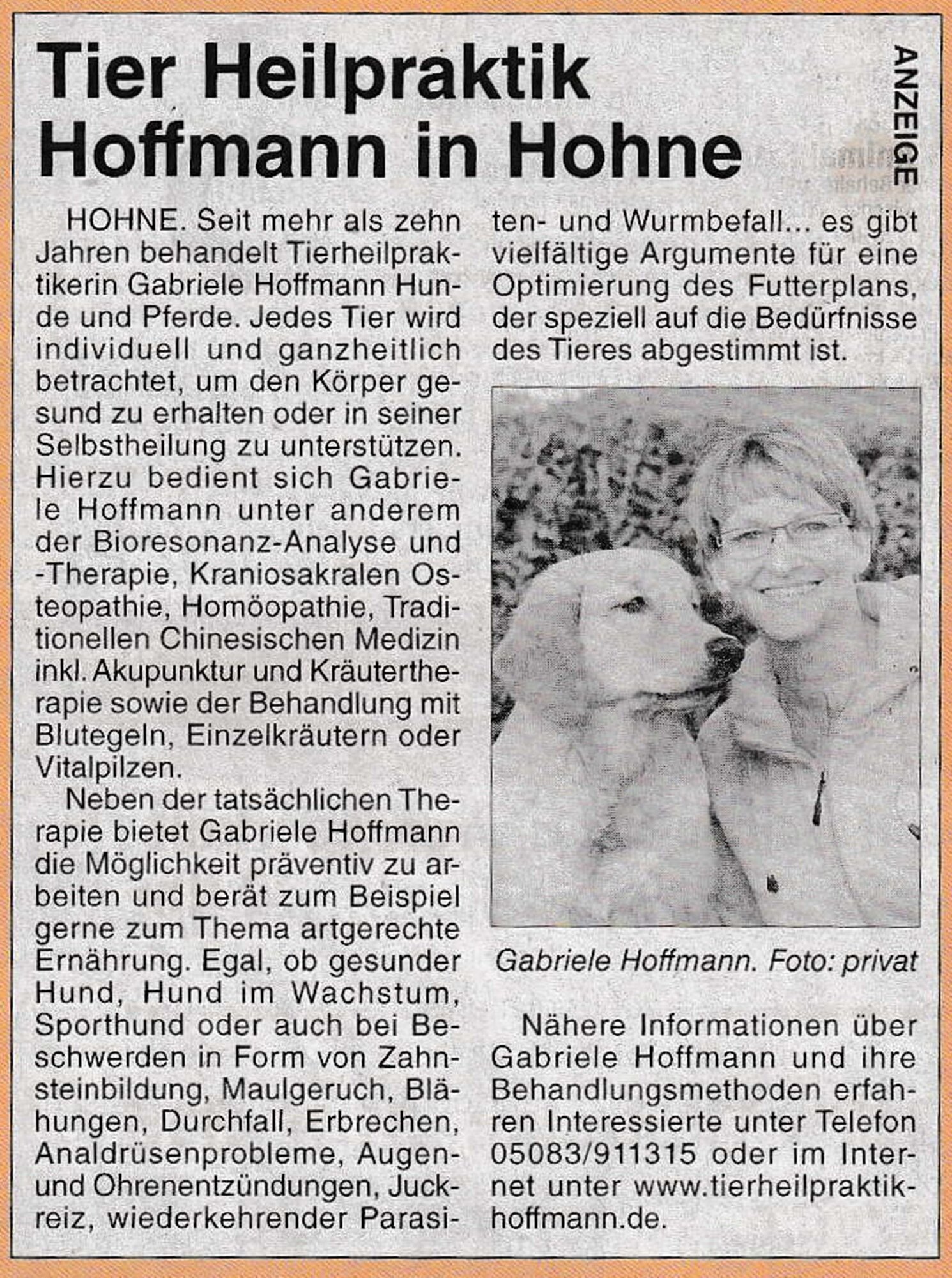 Bild 11 TierHeilpraktik Hoffmann Gabriele Hoffmann Tierheilpraktikerin für Hunde und Pferde seit 2010 in Hohne
