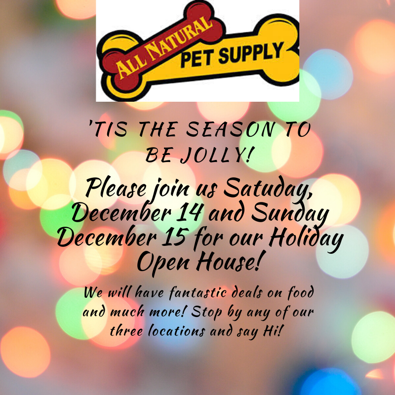 Image of Local Pet Event All Natural Pet Supply Holiday Open House Nearby