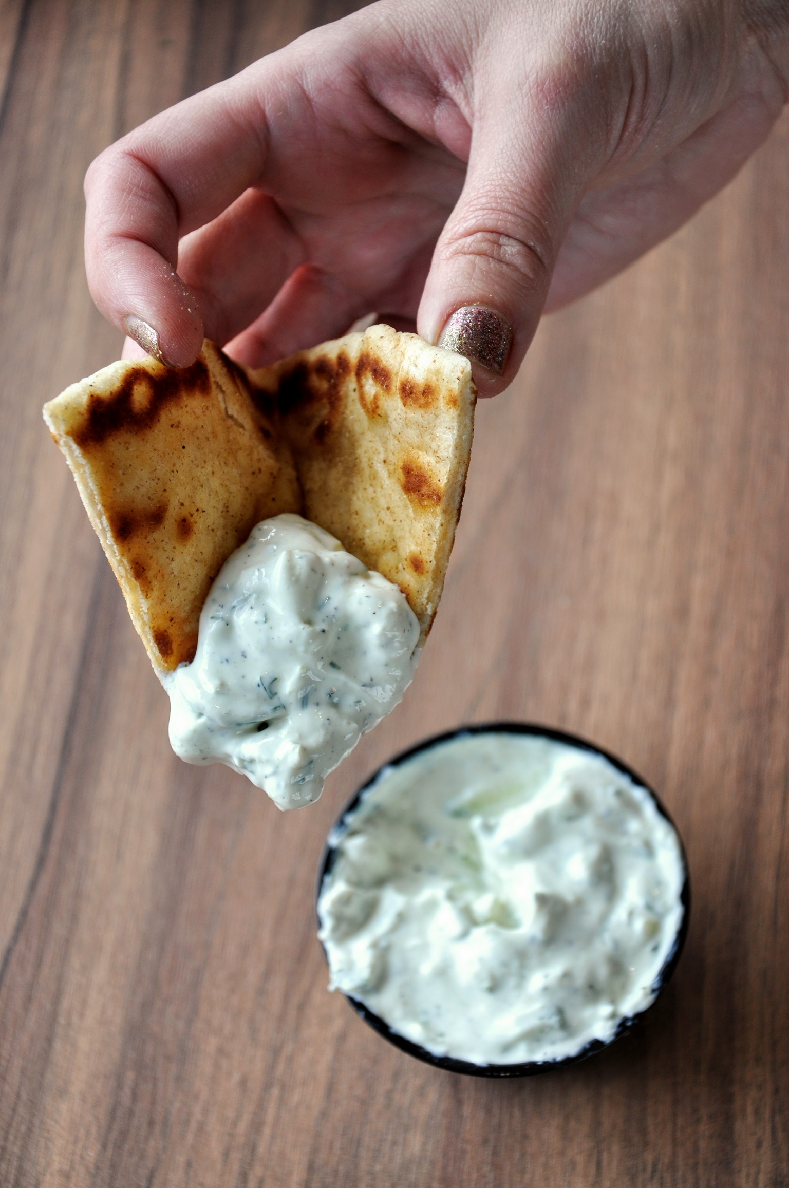 Tzatziki Yogurt Dip With Cucumber, Garlic & Dill