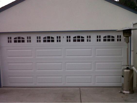 Lopez Garage Door Service - two car garage door with windows