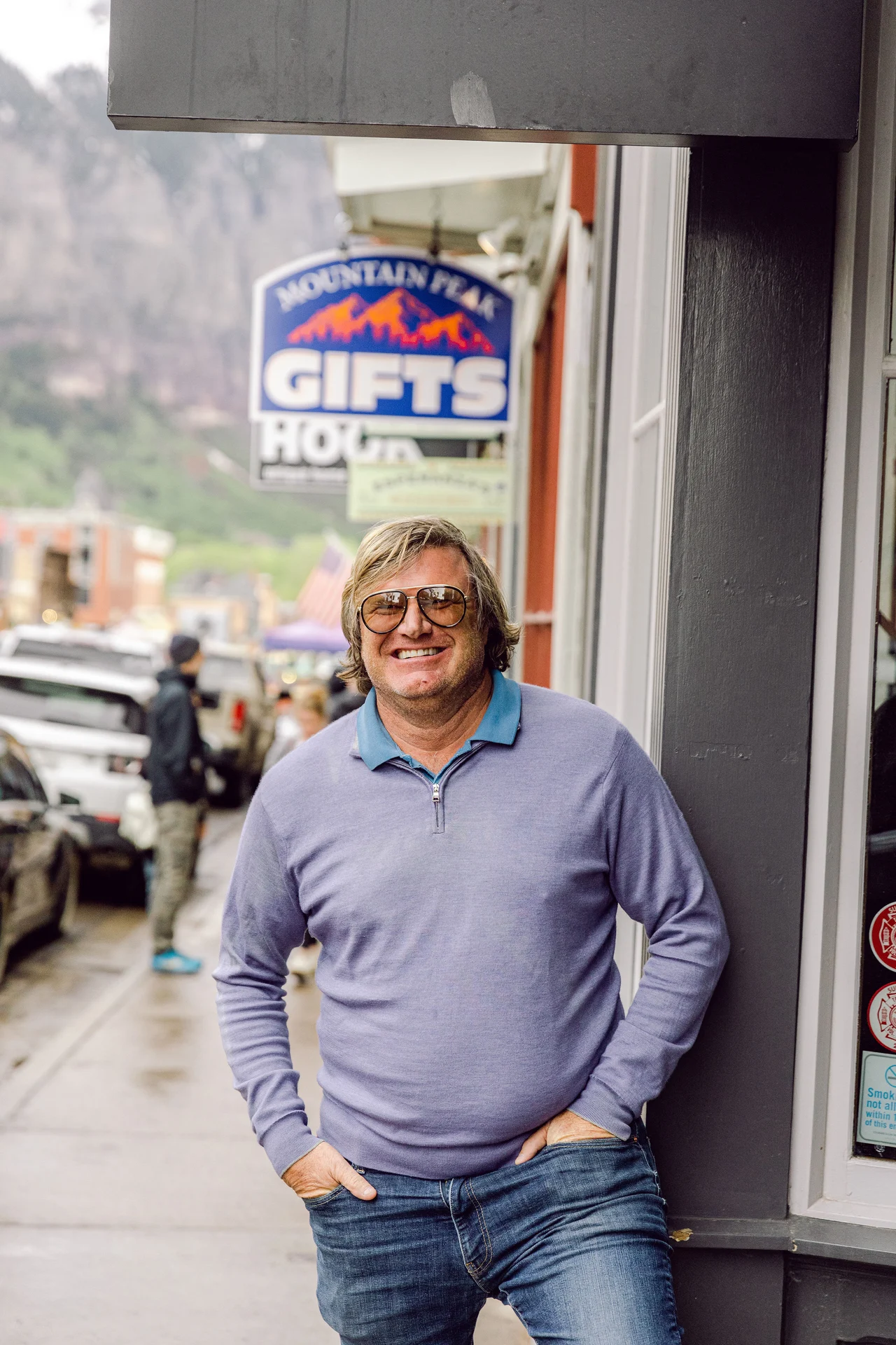 Ben Jackson, principal of JW Group, standing on a Telluride street.