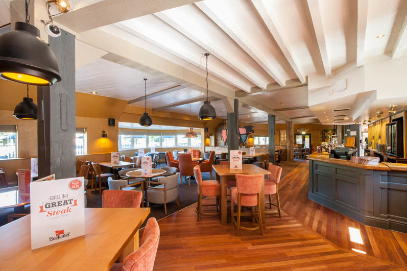 Beefeater restaurant interior Premier Inn Tamworth Central hotel Tamworth 03333 219067
