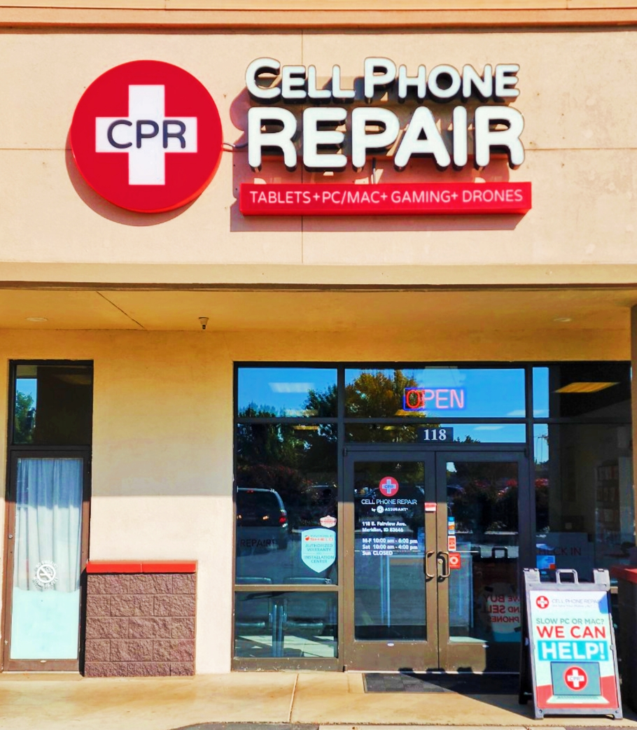 storefront of cpr cell phone repair meridian id