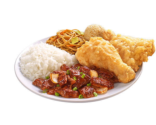 2pc Chinese-style Fried Chicken + Chinese BBQ Pork Lauriat Meal