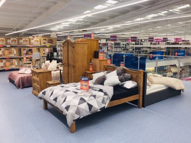 B&M's brand new store in Chepstow boasts a large furniture collection: everything you need from beds, wardrobes and drawers, to dining tables, coffee tables and much more!