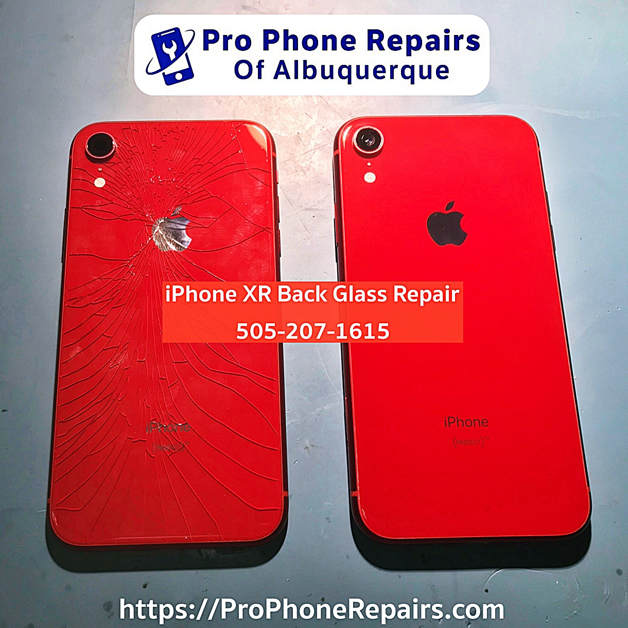 iPhone XR back glass repair by Pro Phone Repairs of Albuquerque