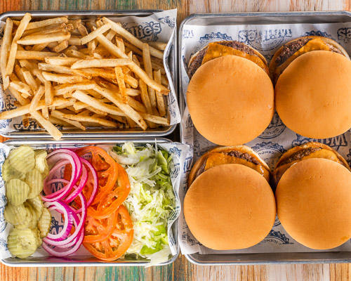 Cheese Willie Burger Family Pack Willie's Grill & Icehouse San Antonio (210)698-5337