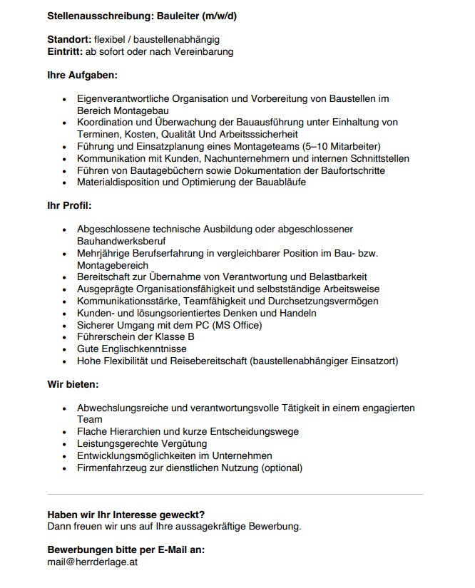 Bild zu Standort: flexibel / baustellenabhängig