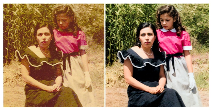 Photo restoration before/afte