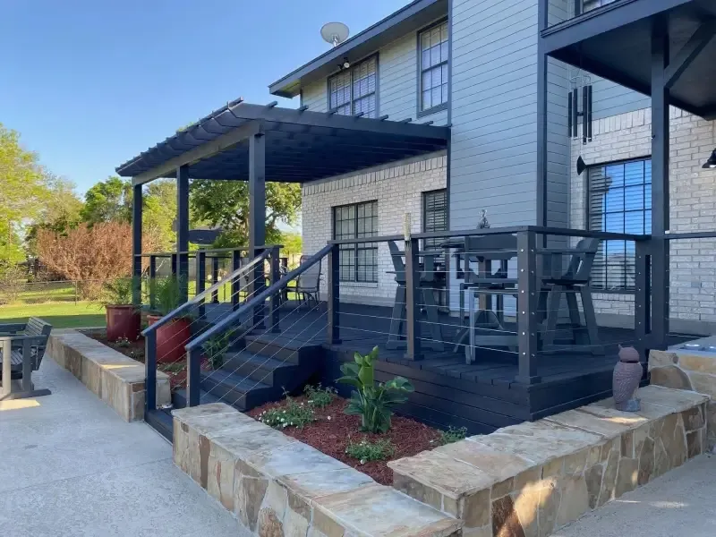 Covered deck done by Byar's Construction & Remodeling in Victoria, Texas