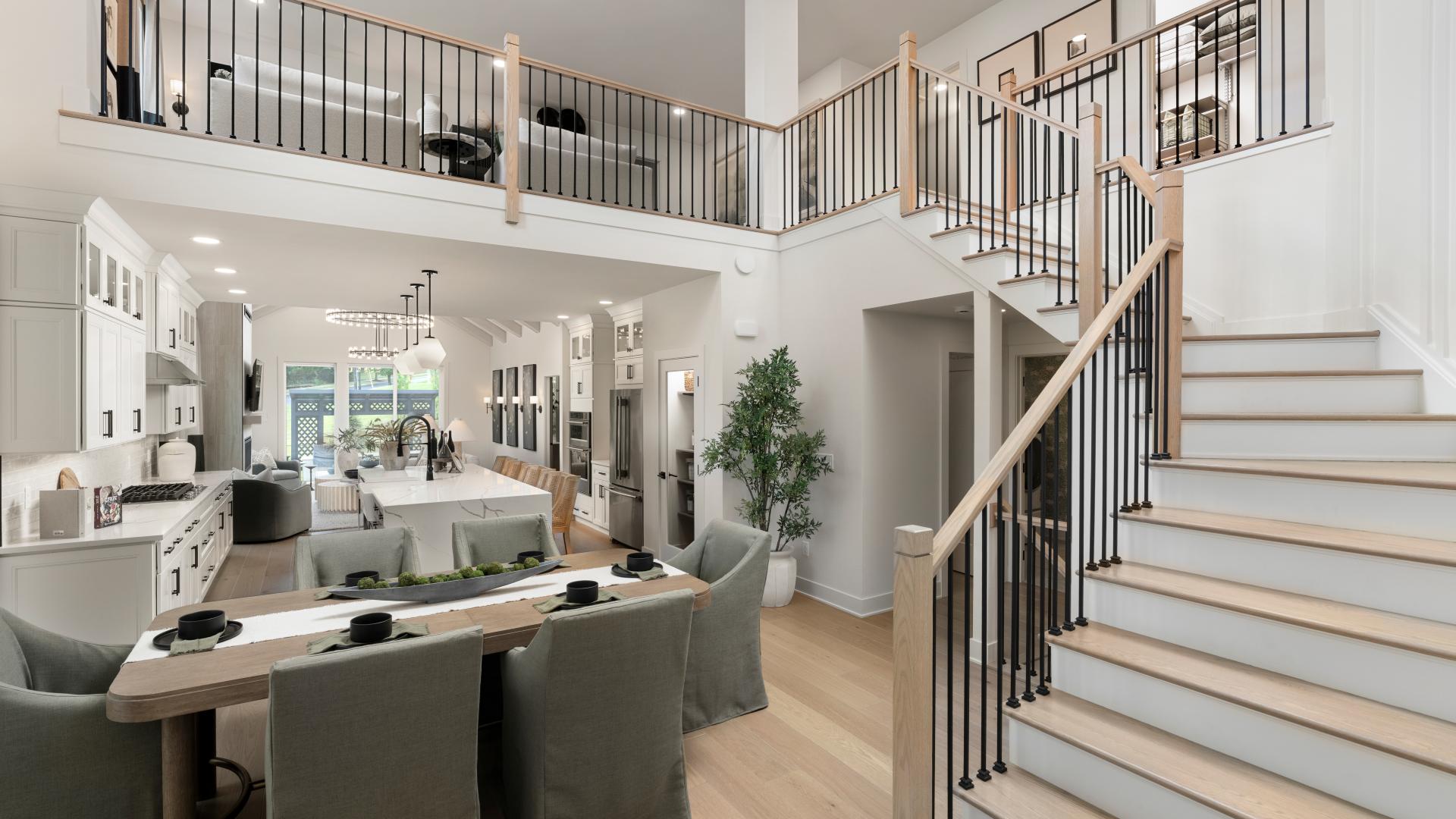 Open-concept living levels 