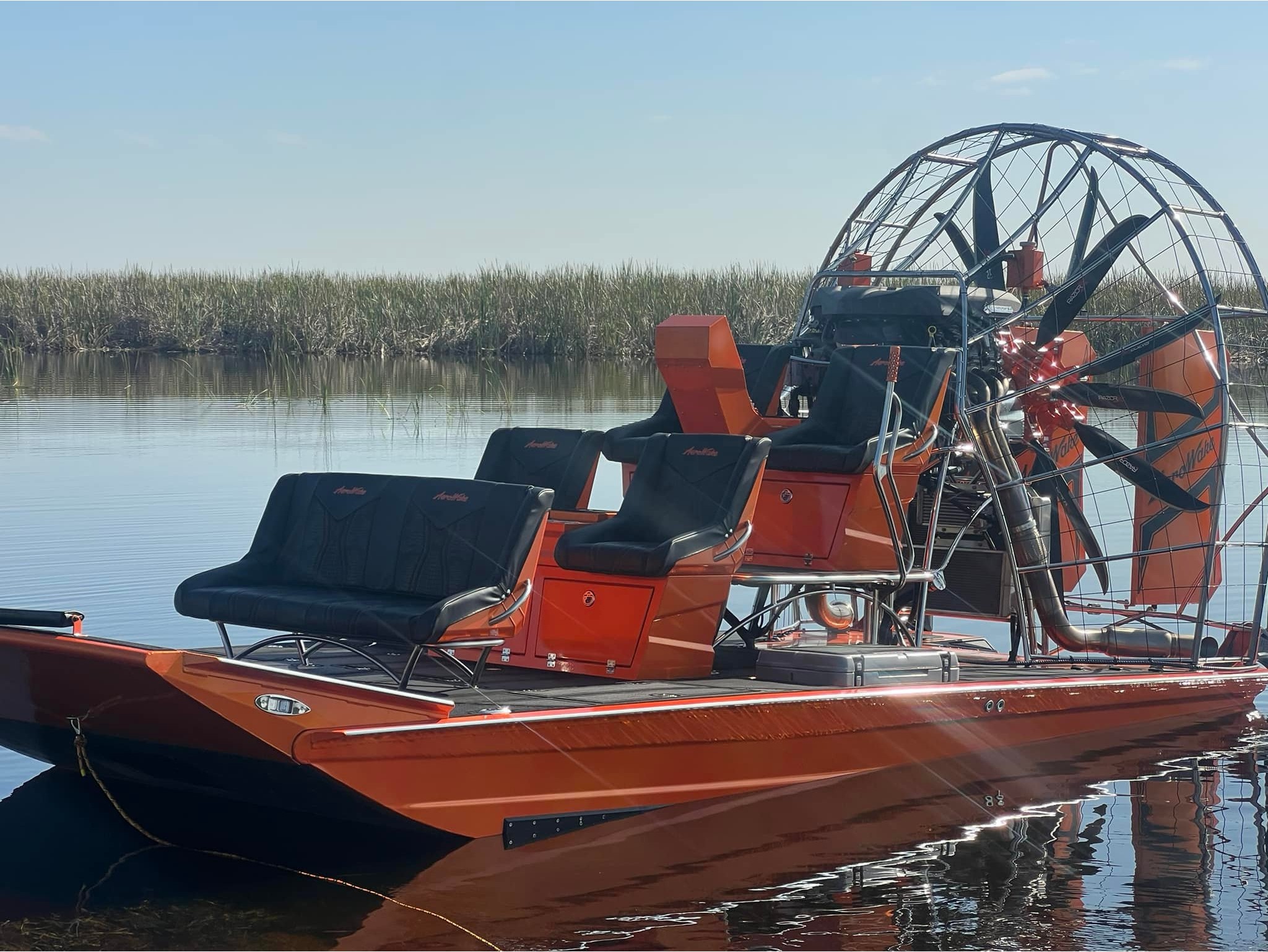 Photo of an airboat used in Airboat Adventures Everglades 