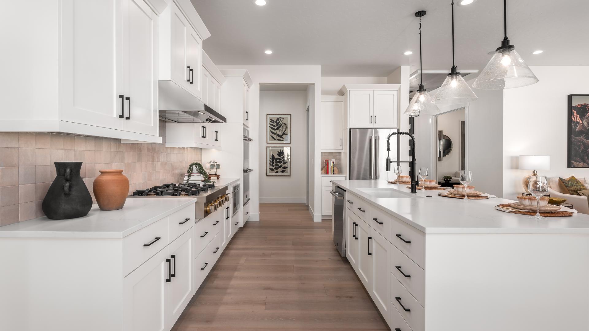 The kitchen island is the perfect centerpiece for entertaining