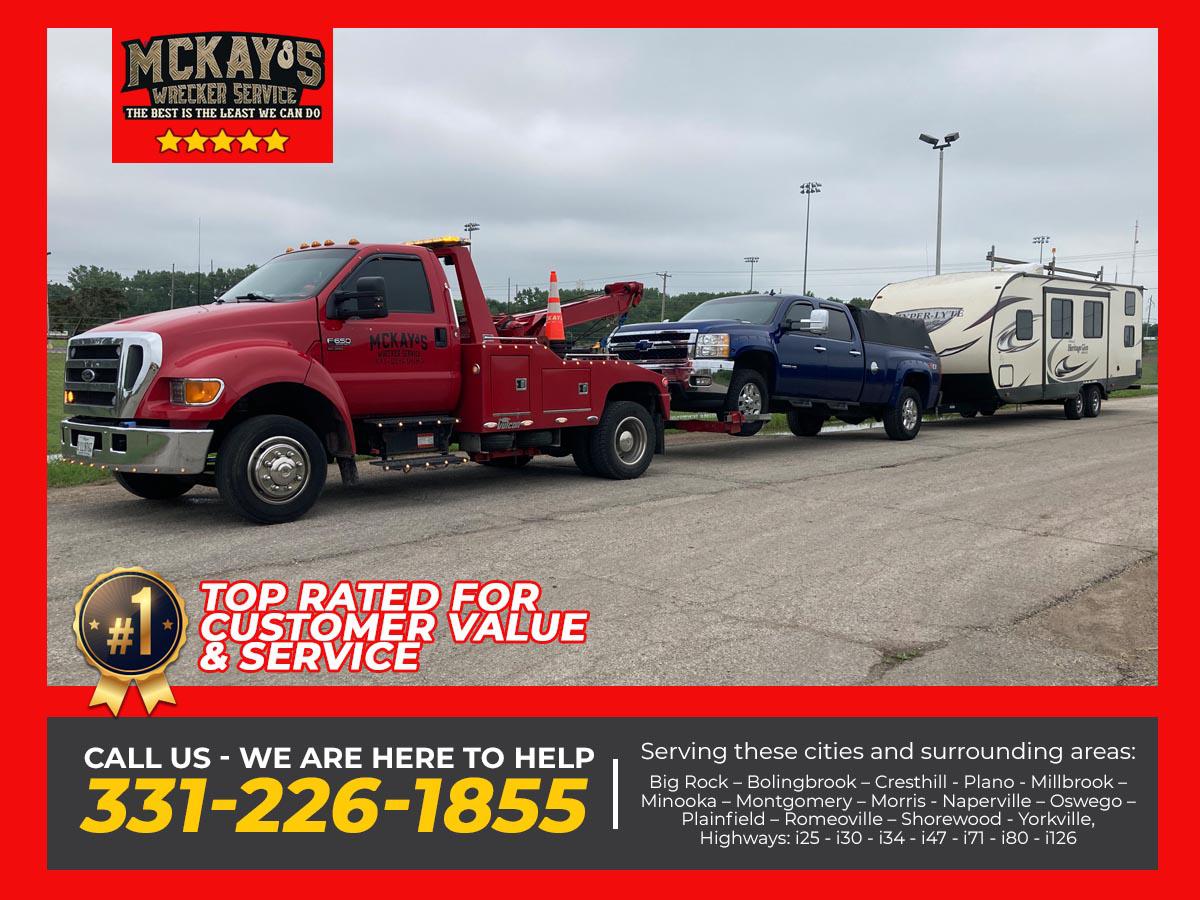 We provide services, as simple as a jump start, or tire changes, and if you're stuck in the snow or involved in an accident,  McKay's Wrecker & Towing Service is here to help you. Call us at 331-226-1855