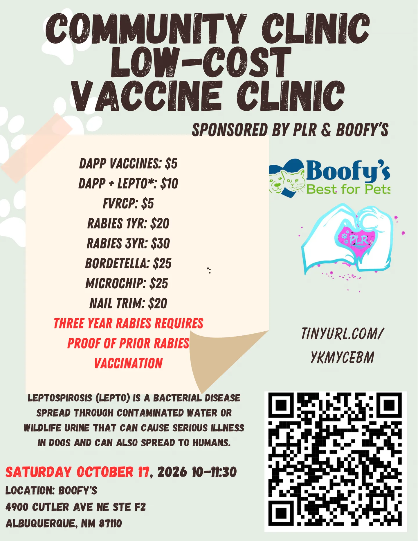 Image of Local Pet Event Low-Cost Vaccine Clinic for Pets (Cutler store) Nearby