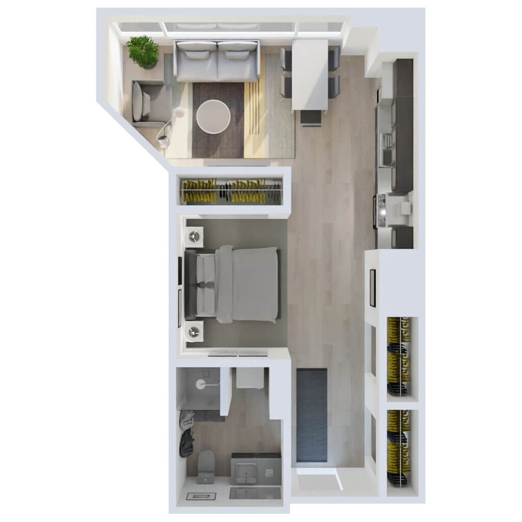 STYLE B1.1 Jr 1 Bedroom 1 Bath