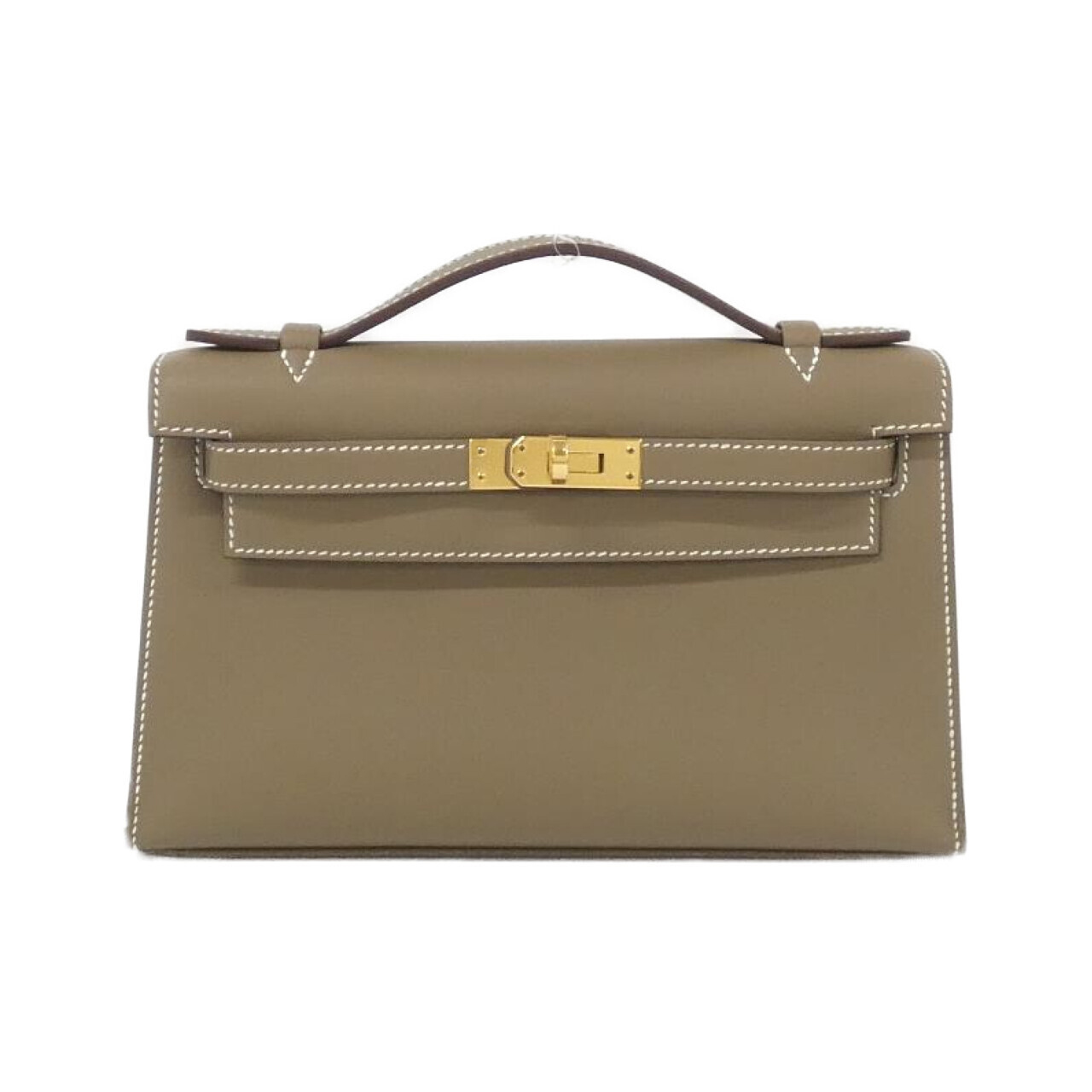 エルメス ポシェットケリー MINI 049417CC スイフト ETOUPE ゴールド金具 K刻印