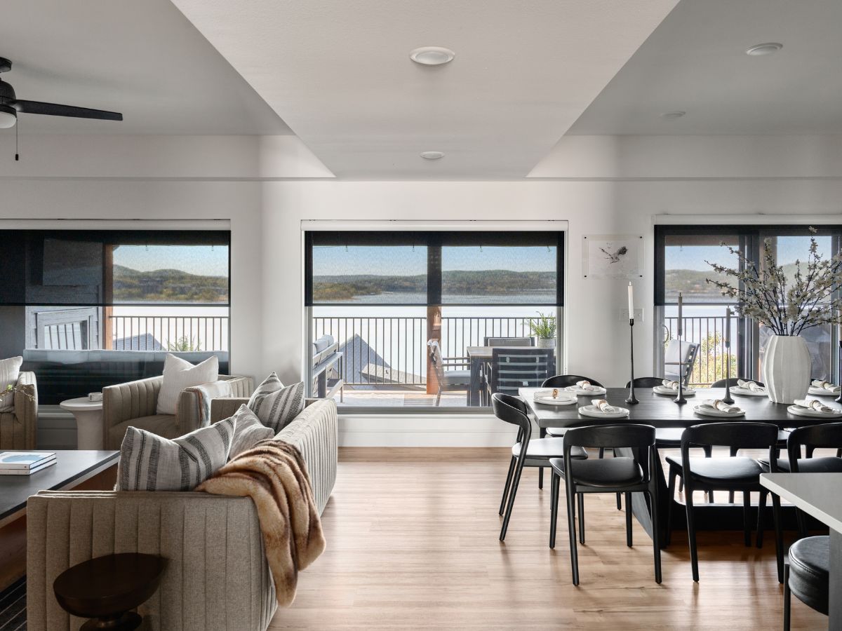 Elevate your space with our roller shades, providing a modern touch and stylish addition to any room.