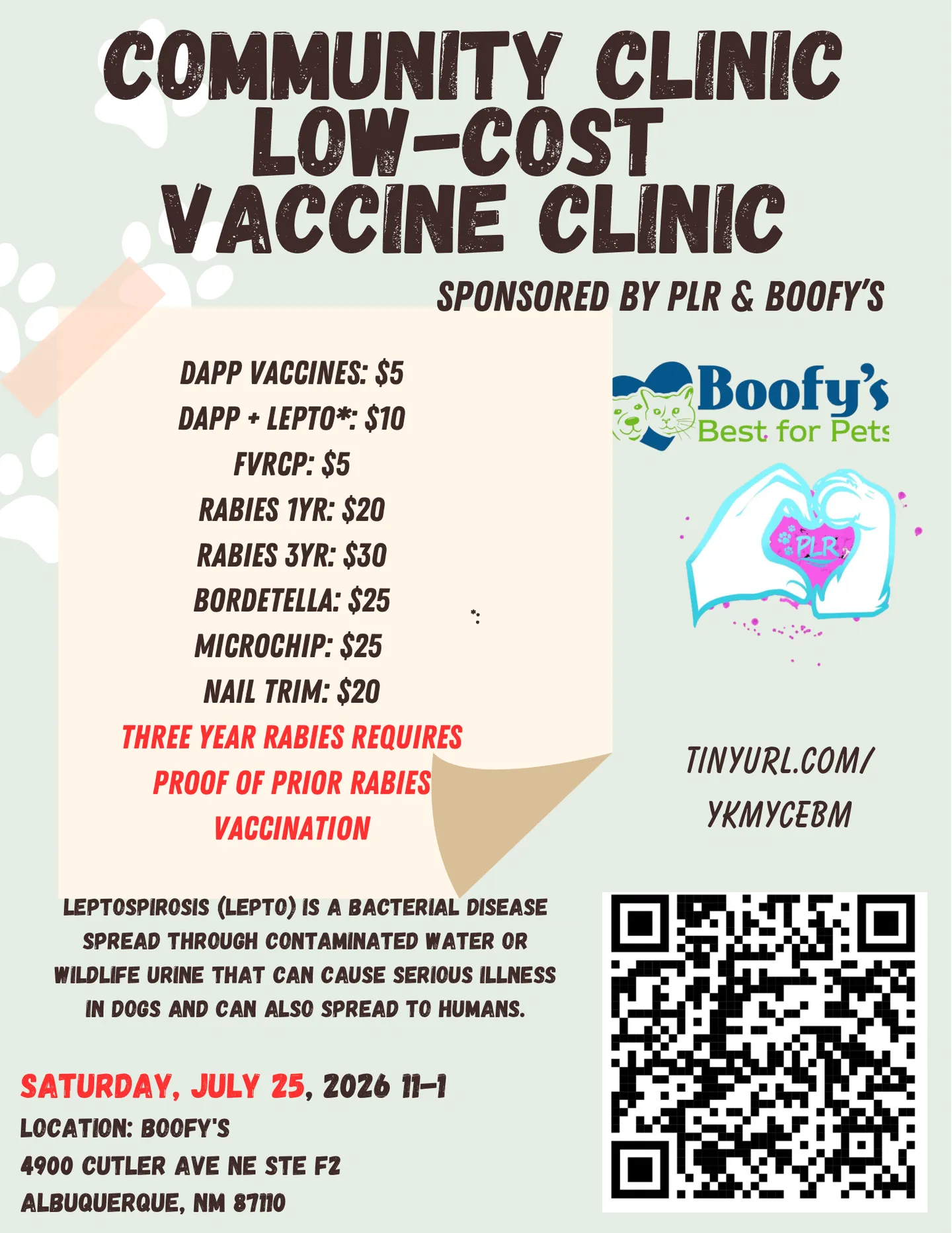 Image of Local Pet Event Low-Cost Vaccine Clinic for Pets (Cutler store) Nearby