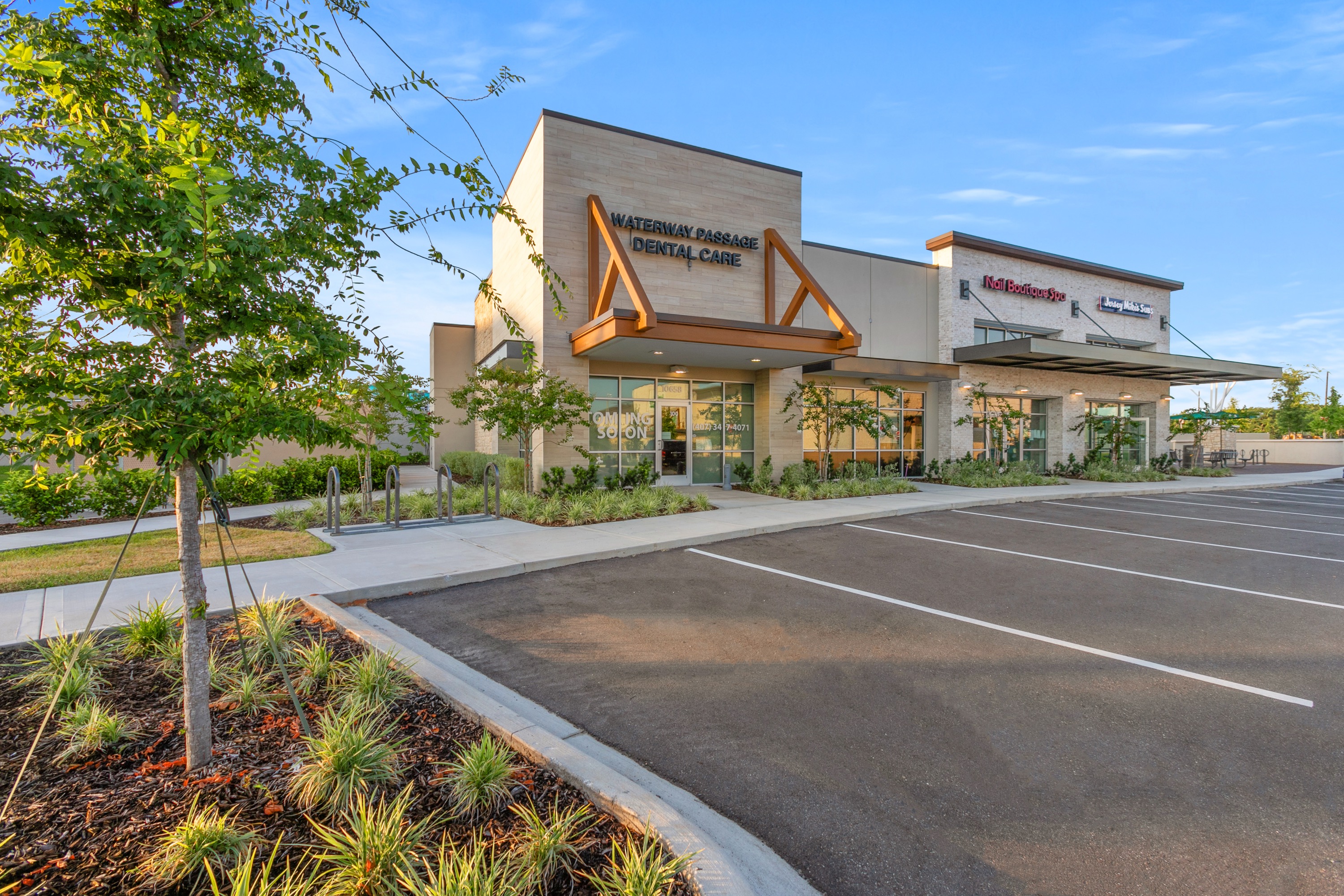 Front of office, Waterway Passage Dental Care. Dentist in Winter Garden, FL. 