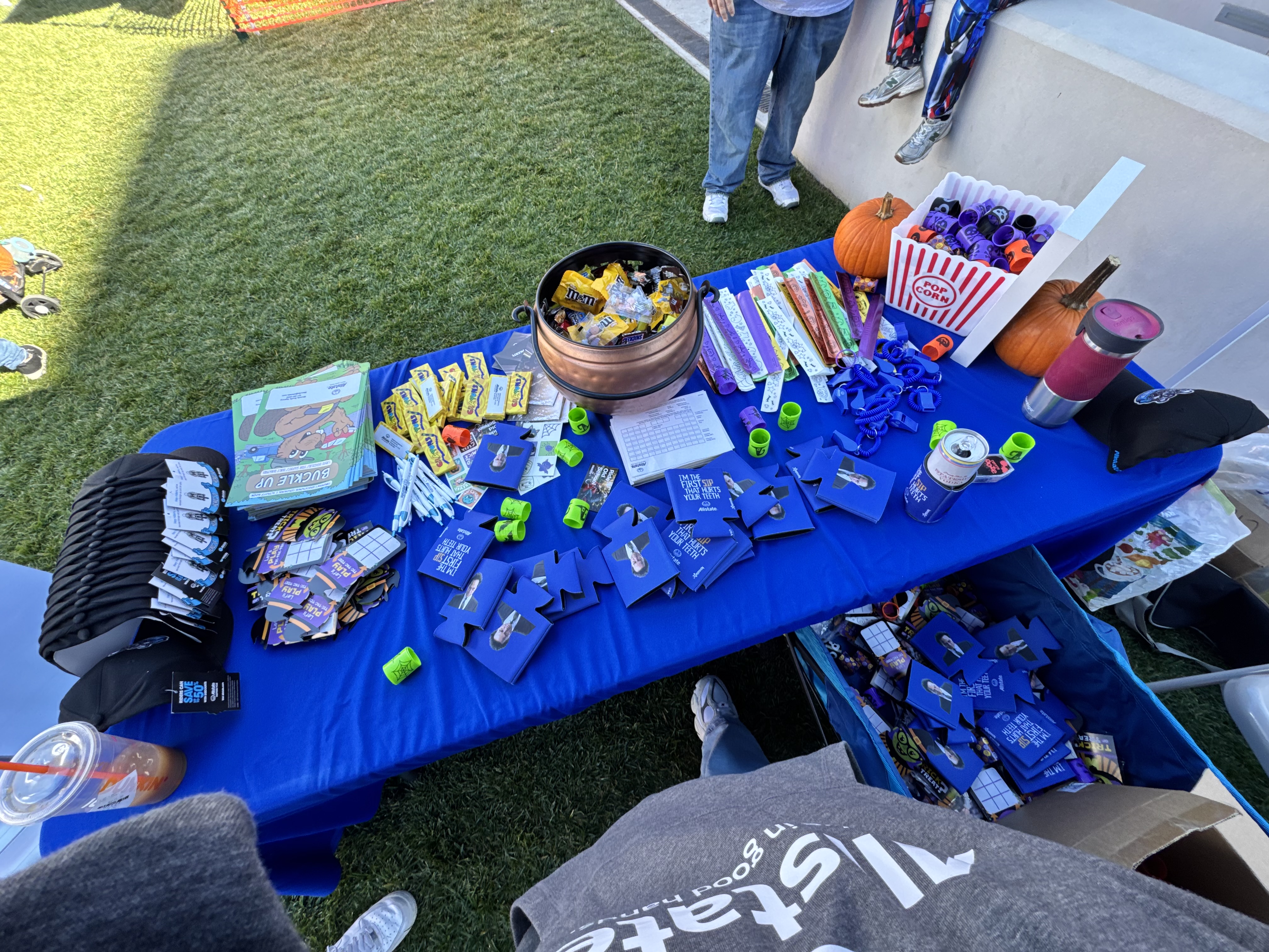 All the give aways for the Safe Trick or Treat!