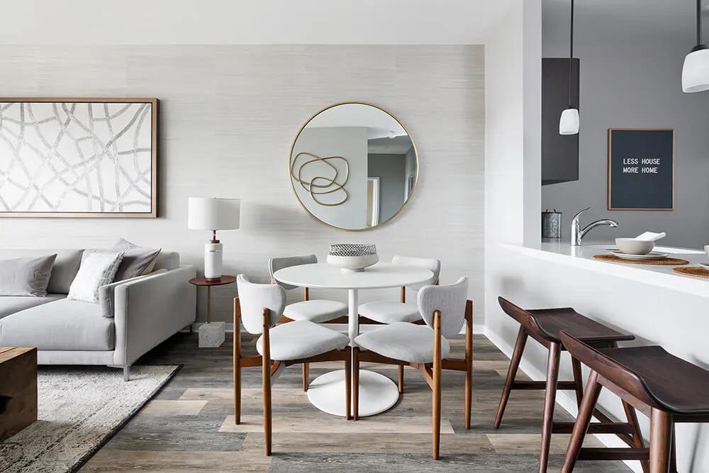 Living Room With Kitchen View