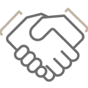 Shaking hands icon.