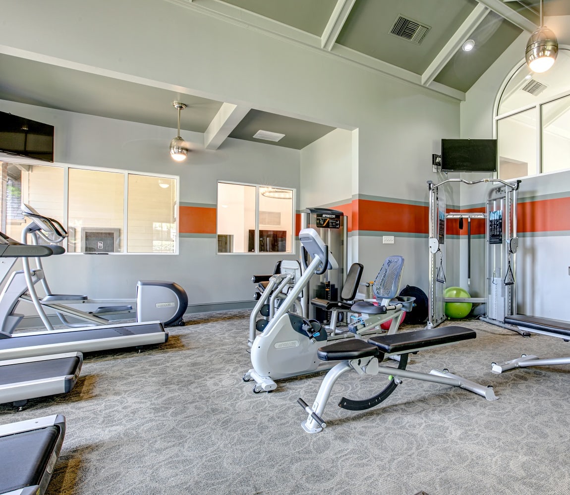 Health and Fitness Club including TVs and Cardio and Weight Training at The Edge of Germantown Apartments Home